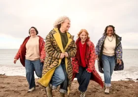 Orla Kiely’s new Regatta collection includes a quick drying waterproof changing robe for £75